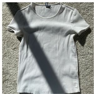 & other stories womens ribbed white t shirt size 6